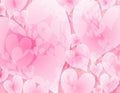 Light Opaque Pink Hearts Background
