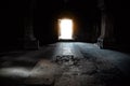 Light open door in church Royalty Free Stock Photo