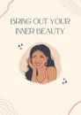 Light Orange and Brown Illustrated Beauty Flyer