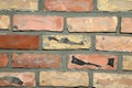 Light orange face brick wall background texture Royalty Free Stock Photo