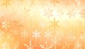 Light Orange vector pattern with christmas snowflakes. Glitter abstract illustration Royalty Free Stock Photo