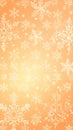 Light Orange vector pattern with christmas snowflakes. Glitter abstract illustration Royalty Free Stock Photo