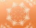 Light Orange vector pattern with christmas snowflakes. Glitter abstract illustration Royalty Free Stock Photo