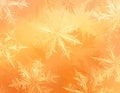 Light Orange vector pattern with christmas snowflakes. Glitter abstract illustration Royalty Free Stock Photo