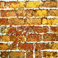 Light orange and yellow colored wall brick Abstract grunge background with distressed aged texture and brush painting Royalty Free Stock Photo