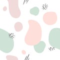 Light paint pattern. Abstract stylish and modern vector pattern. Polka dot. Pastel splashes on white background.