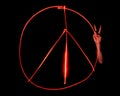 Light Painted Peace Sign