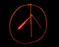 Light Painted Peace Sign Royalty Free Stock Photo