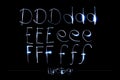 Light Painting Alphabet - Light Serge Font DEF