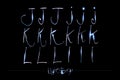 Light Painting Alphabet - Light Serge Font JKL