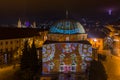 Light painting on Mosque Royalty Free Stock Photo