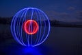 Light painting in water Royalty Free Stock Photo