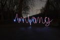 Light painting, writing