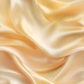 Light pale gold peach yellow white silk satin. Gold background. Silky shiny smooth soft fabric. Seamless pattern. Royalty Free Stock Photo