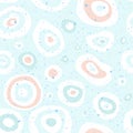 Light pastel blue and pink vector seamless layout with circle spots. Illustration with set of colorful abstract circles Royalty Free Stock Photo