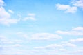Light pastel blue sky with clouds Royalty Free Stock Photo