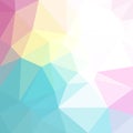 Light pastel color vector Low poly crystal background. Polygon Royalty Free Stock Photo