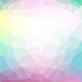 Light pastel color vector Low poly crystal background. Polygon Royalty Free Stock Photo