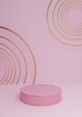 Light, pastel, lavender pink 3D rendering minimal product display luxury cylinder podium or product background abstract