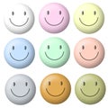 Light Pastel Smiley Faces