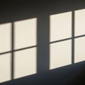 Light patterns form a grid on a plain surface resembling window Royalty Free Stock Photo
