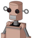 Light-Peach Mech With Cylinder Head And Teeth Mouth And Red Eyed