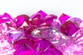 colorful gems on white background