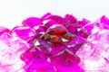 colorful gems on white background Royalty Free Stock Photo