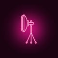 light for photography icon. Elements of Spotlight in neon style icons. Simple icon for websites, web design, mobile app, info Royalty Free Stock Photo