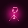 light for photography icon. Elements of Spotlight in neon style icons. Simple icon for websites, web design, mobile app, info Royalty Free Stock Photo