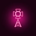 light for photography icon. Elements of Spotlight in neon style icons. Simple icon for websites, web design, mobile app, info Royalty Free Stock Photo