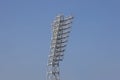 A light pillar with the floodlights at the stadium Royalty Free Stock Photo