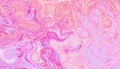 Light pink abstract liquid paint textured background with decorative spirals and swirls. Holographic subtle surface pattern