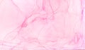 Light pink alcohol ink abstract background. Smudged soft flow liquid effect watercolor paint splash texture illustration