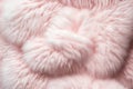 Light pink colored fluffy fur background. Decoration warm soft texture fur sheepskin rug artificial coat backdrop Royalty Free Stock Photo