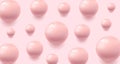 Light pink 3d Molecules, spheres forming textured abstract pattern background