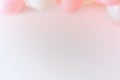 Light pink grafitti background with white and pink balloons Royalty Free Stock Photo