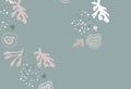 Light Pink, Green vector pattern with random forms. Royalty Free Stock Photo