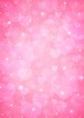 Light pink heart bokeh for love background Royalty Free Stock Photo