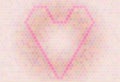 Light pink heart colored hexagon background Royalty Free Stock Photo