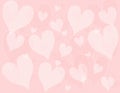 Light Pink Hearts Background Pattern