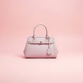 Light Pink Leather Handbag Royalty Free Stock Photo