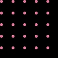 Light pink polka dots on a black background Abstract geometric seamless pattern Royalty Free Stock Photo