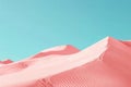 Light pink sand dunes against a deep turquoise sky providing an abstract minimal backdrop Royalty Free Stock Photo