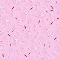 Light pink seamless pattern with dandelion fluff