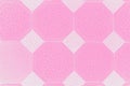 Pink and white tiles background with octagons and rhomb pattern. Geometric abstract background