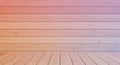 Light Pink Wooden Wall and Floor with Gradient Effect in Modern Interior Royalty Free Stock Photo