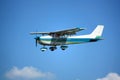 Light plane on final Royalty Free Stock Photo