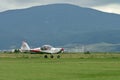 Light plane in flight Royalty Free Stock Photo