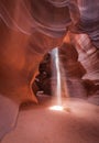 Light pole in Antelope Canyon Royalty Free Stock Photo